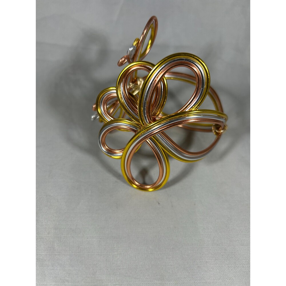 Tri Gold Aluminum Wire Cuff